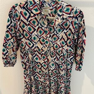 Maeve by Anthropologie The Bettina Tiered Midi Shirt Dress size XXSP